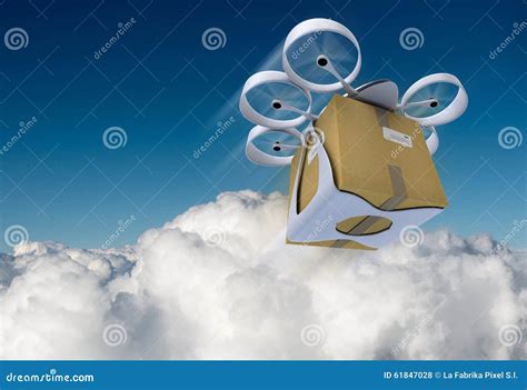 commercial drone flying   sky stock photo image  logistics parcel
