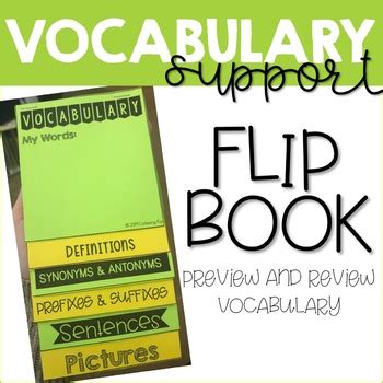 vocabulary support flip book activity  listening fun tpt