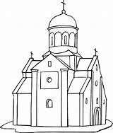 Coloring Pages Church Getcolorings Churc sketch template