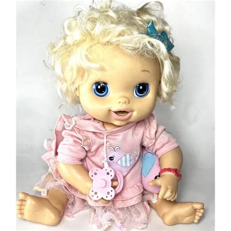 baby alive hasbro  blonde hair interactive doll talks eats poops pees toy  picclick