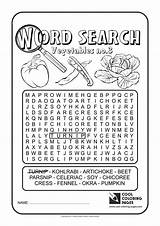 Word Search Pages Coloring Vegetables Cool sketch template