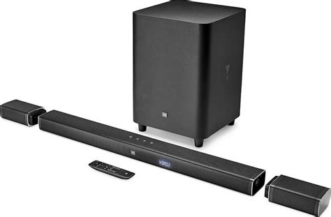 jbl  channel soundbar  true wireless surround speakers barblk buy  price  uae