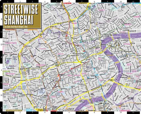 kaart van de straat van shanghai straten wegen en snelwegen van shanghai