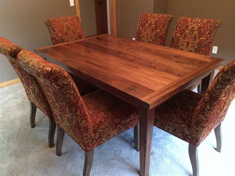 custom made black walnut dining table by rugged cross fine