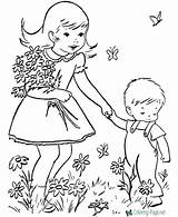 Coloring Mother Pages Mothers sketch template