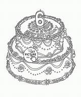 Birthday Coloring Pages Cake Happy Big Kids Wuppsy Number Printables Girls Cakes Holiday Kaynağı Makalenin sketch template