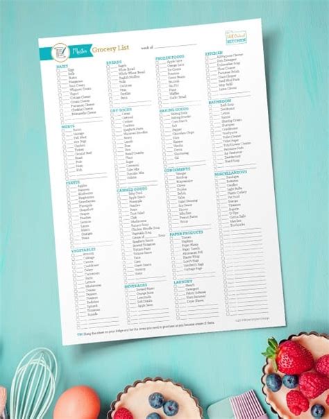 master grocery list printable homeschool printables