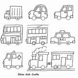 Kids Vehicles Simple Cars Drawing Car Easy Printable Coloring Draw Drawings Kid Pages Crafts Choose Board Sketch sketch template