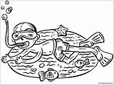 Coloring Pages Snorkeling Boy Snorkel Drawing Printable Color Print Yoyo Kids Seasons Yo Boys Cartoon sketch template