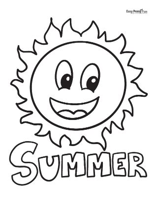 printable summer coloring pages  designs easy peasy  fun