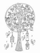 Coloring Pages Adult Tree Vk sketch template