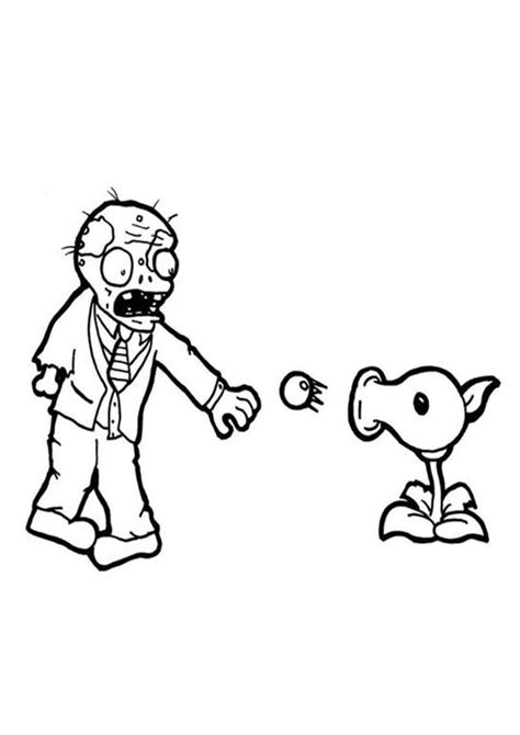 easy  print plants  zombies coloring pages coloring pages
