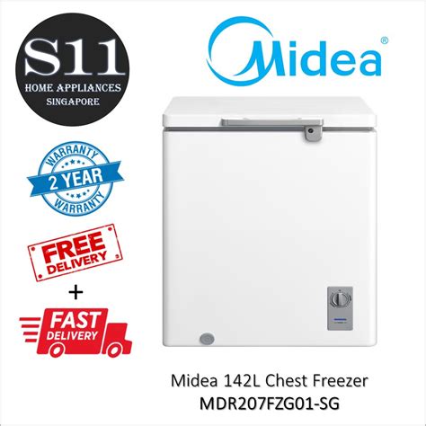 Midea Mdrc207fzg01 Sg Chest Freezer 142l Fast Delivery 2 Years