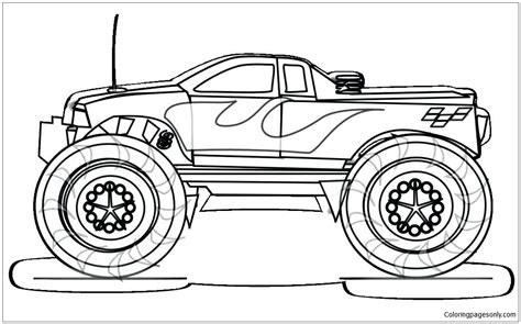 easy monster truck coloring page  printable coloring pages