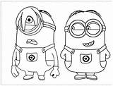 Coloring Pages Despicable Minions Popular Minion sketch template