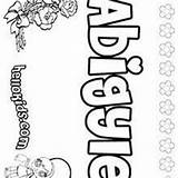 Coloring Pages Abby Name Abigail Abi Hellokids sketch template