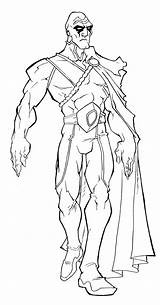 Coloring Martian Manhunter Muscular Printable Pages sketch template