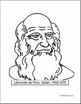 Leonardo Vinci Da Coloring Pages Artists Clip Printable Getcolorings Leo Color Getdrawings sketch template