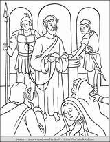 Coloring Catholic Thecatholickid Condemned Colorare Crucis Disegni Bibel Kreuzweg Sulla Vía Parish Bibbia sketch template