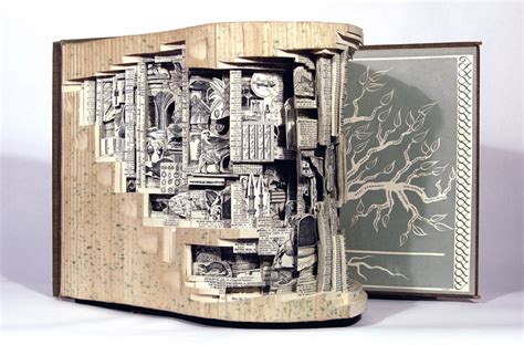 artist takes  books     life  intricate sculptures