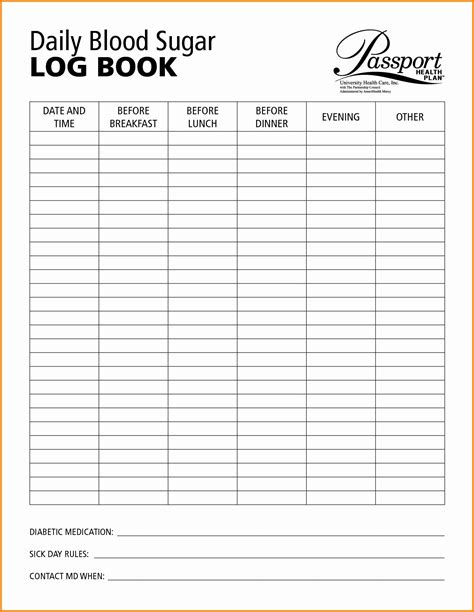 blood sugar log sheet monthly  logo collection