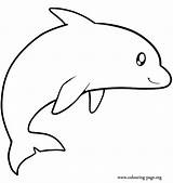Dolphin Coloring Dolphins Pages Kids Clipart Cute Cartoon Printable Clip Jumping Animated Draw Drawing Colouring Color Cliparts Adults Easy Print sketch template