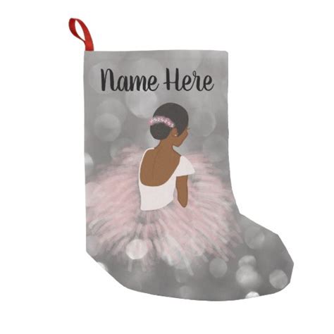 personalized name african american ballerina dance small christmas
