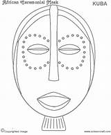 Africanas Mascaras Masker Afrika Ceremonial Coloring sketch template