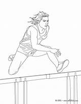 Coloring Pages Athletics Athlete Hurdles Colouring Printable Sports Kids sketch template