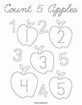 Apples Cursive sketch template