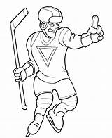 Hockey Coloring Player Pages Print Printactivities Celebrating Do Kids Popular sketch template