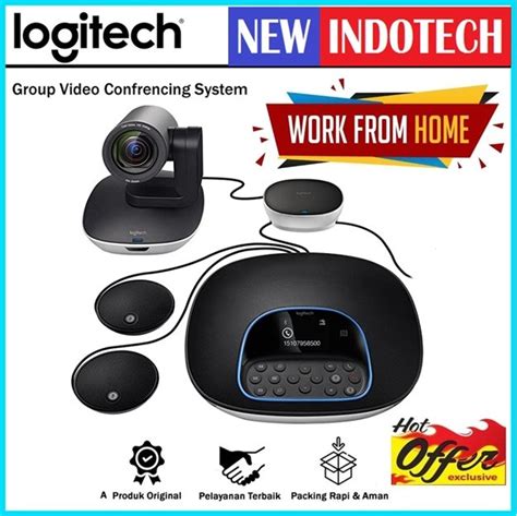 jual paket logitech group video conference dengan mic expansion my