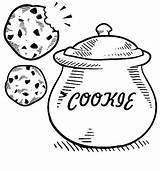 Jar Cookies Chip sketch template