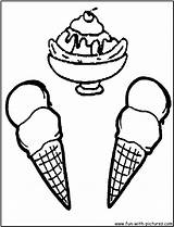 Cream Ice Coloring Cones Pages Fun Kids sketch template