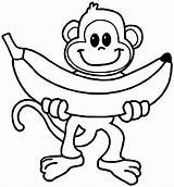 Colorir Macaco Monkeys 101coloring Zwierze Bananem Kolorowanka Macaquinho Faça Melhores Imprimindo Crianças Variedade Bastante Malowankę Wydrukuj sketch template