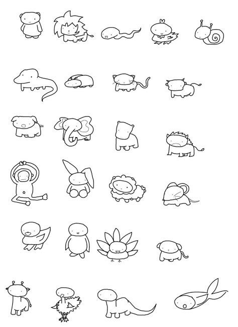 chibi animals aw chibi drawings cute sketches chibi