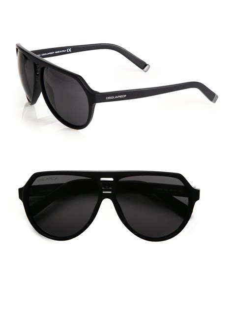 dsquared aviator plastic sunglasses  black  men lyst