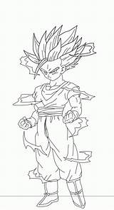 Goku Ssj2 sketch template