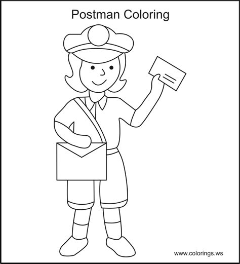 mailman coloring page coloring home