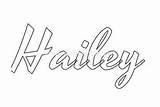 Hailey Girl Cursive Names Baby Name Stencil Girls sketch template