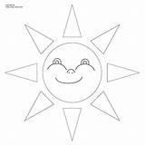 Sun Coloring Printable Smiley Color Pages Click Size Own sketch template