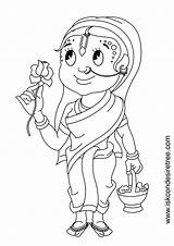 Krishna Drawing Radha Kids Das Chintan Bhikaji Bhagavat Unknown Posted Getdrawings Thinking Child Sri sketch template