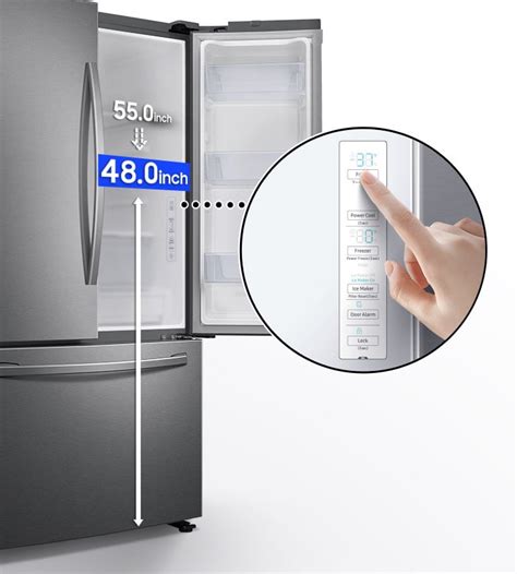 samsung rftsr    door french door refrigerator   cu ft capacity