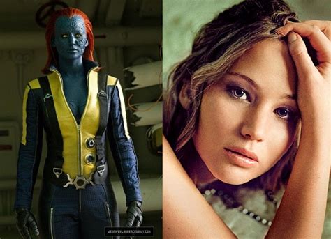 actress jennifer lawrence talks being naked and blue in the movie x men first class
