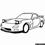 Mazda Rx7 Coloring Pages Rx 1992 Cars Sketch Thecolor Template Online sketch template