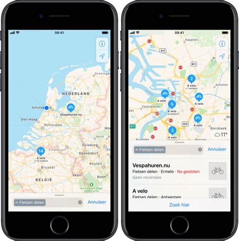 apple kaarten toont fietsdeeldiensten dankzij ito world