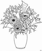 Pages Vases Adult Tipos Bouquets sketch template