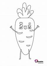 Carrot Coloring Bubakids Pages Cartoon Coloringpages sketch template
