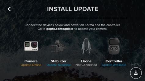 gopro karma firmware update laesst drohne wieder abheben drohnenwissen
