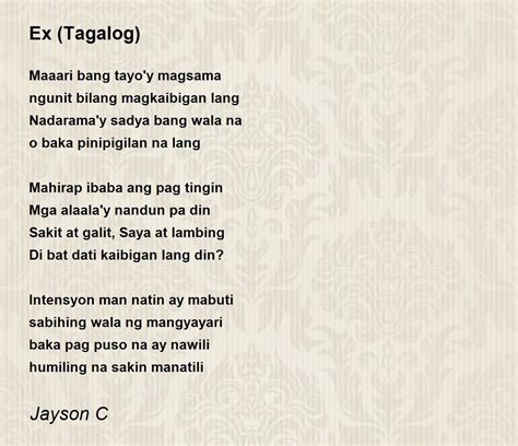 tagalog  tagalog poem  jayson